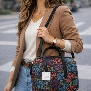 Fossil Women's Floral Black Handbag